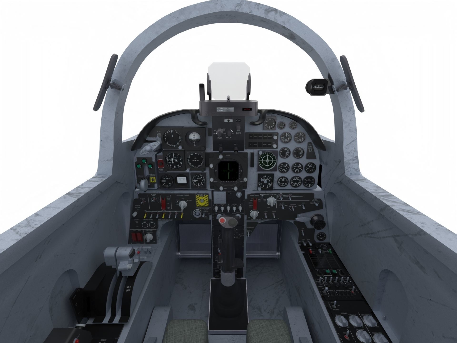 F-5E Tiger II Cockpit 3D model_1
