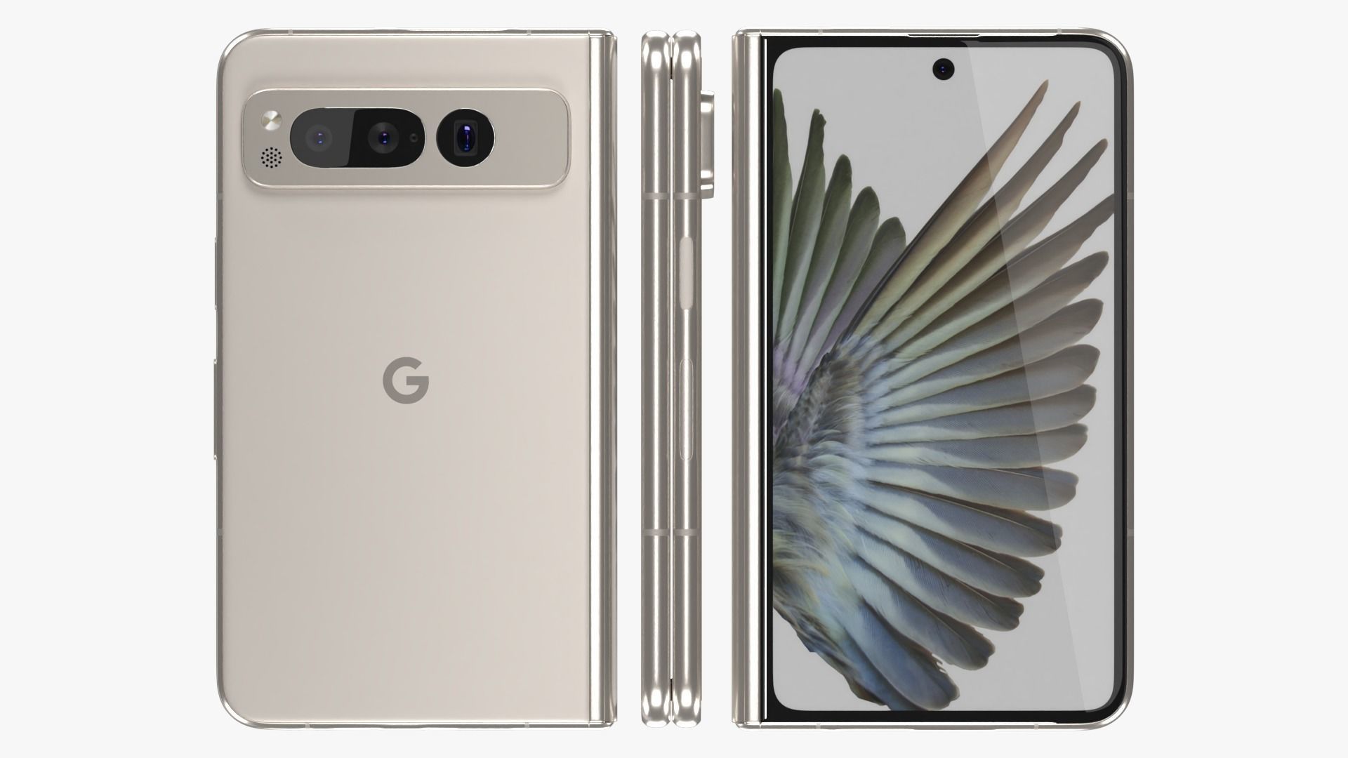 Google Pixel Fold Porcelain 3D model_2