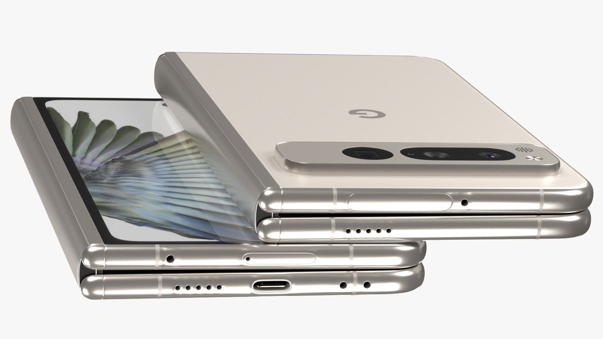 Google Pixel Fold Porcelain 3D model_6