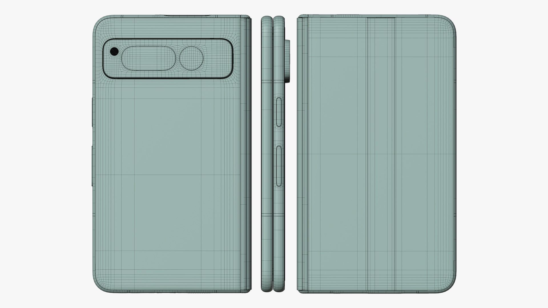 Google Pixel Fold Porcelain 3D model_15