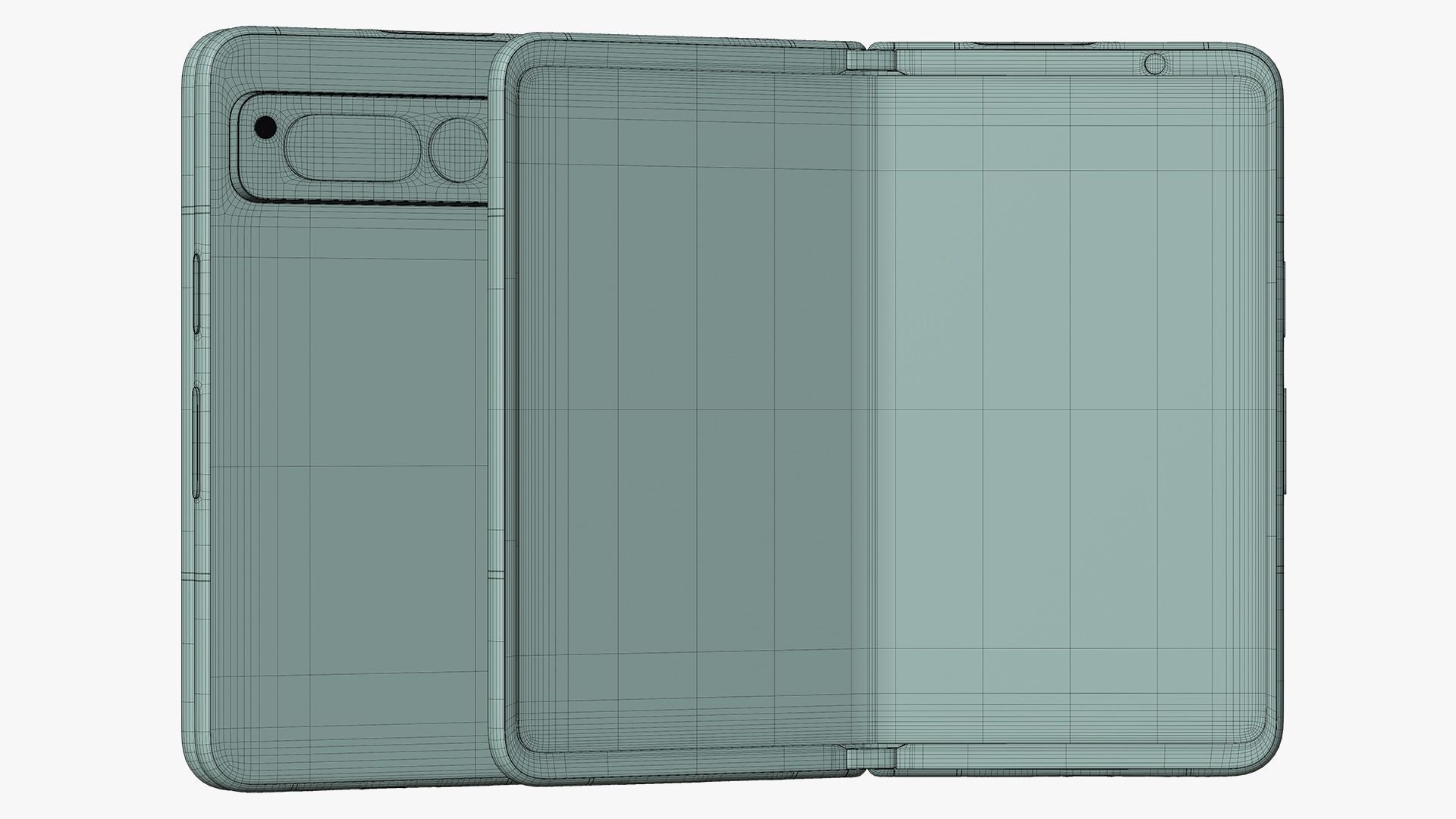 Google Pixel Fold Porcelain 3D model_14