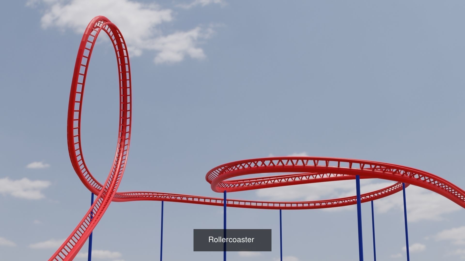 10 Rollercoaster 3D Model Collection_8