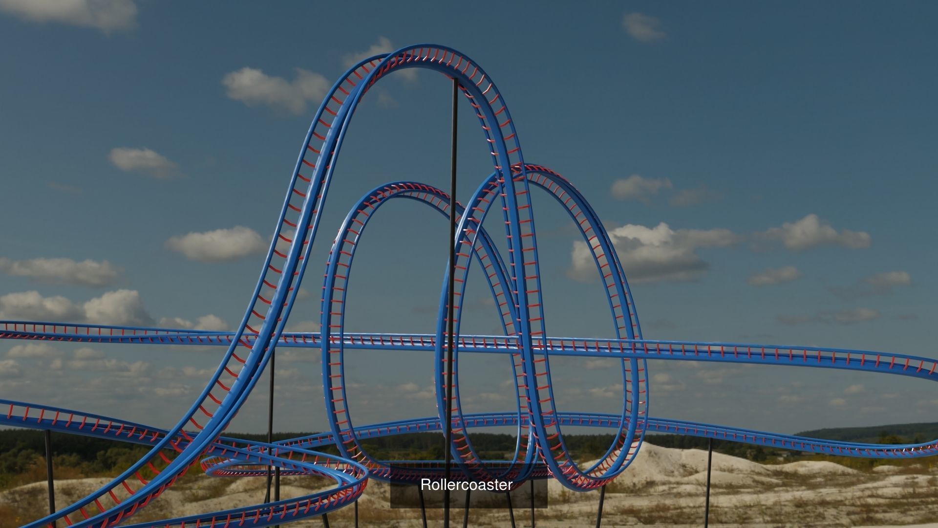 10 Rollercoaster 3D Model Collection_7