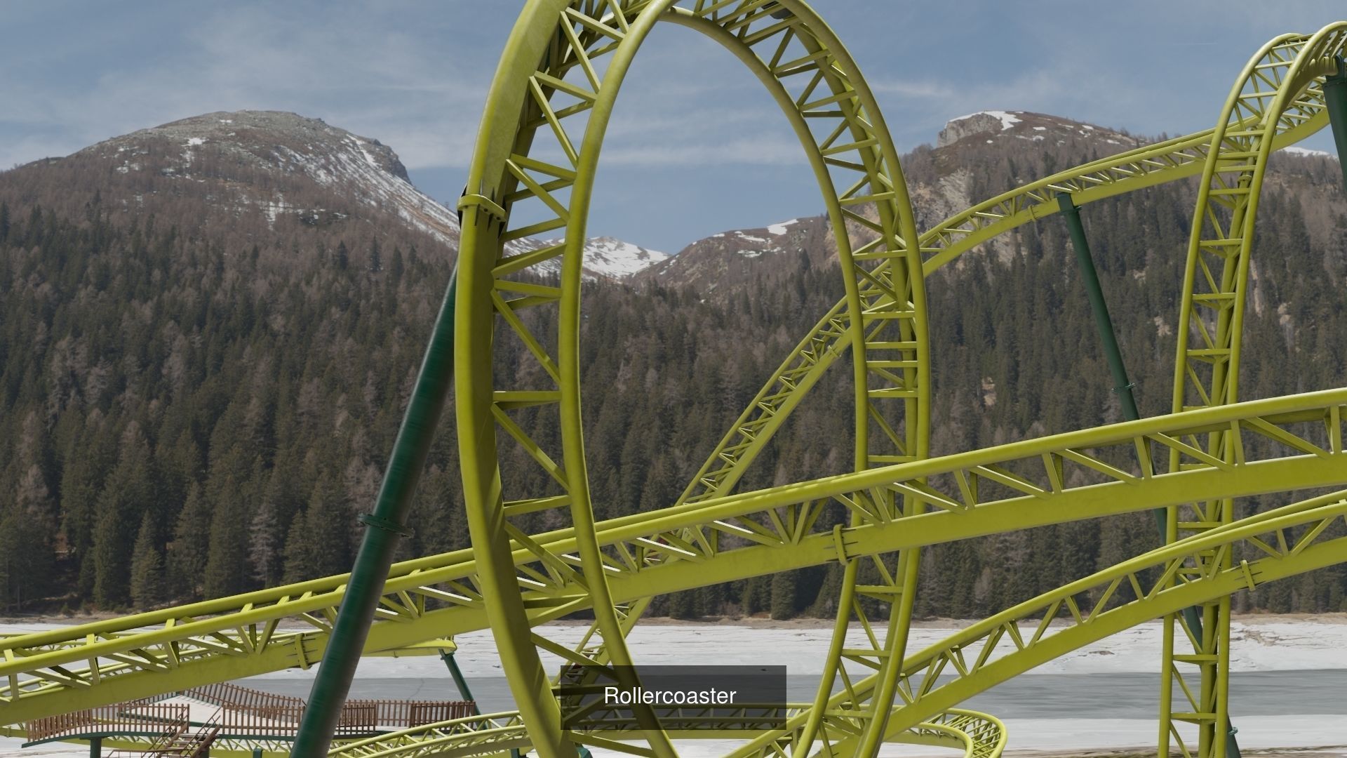 10 Rollercoaster 3D Model Collection_3