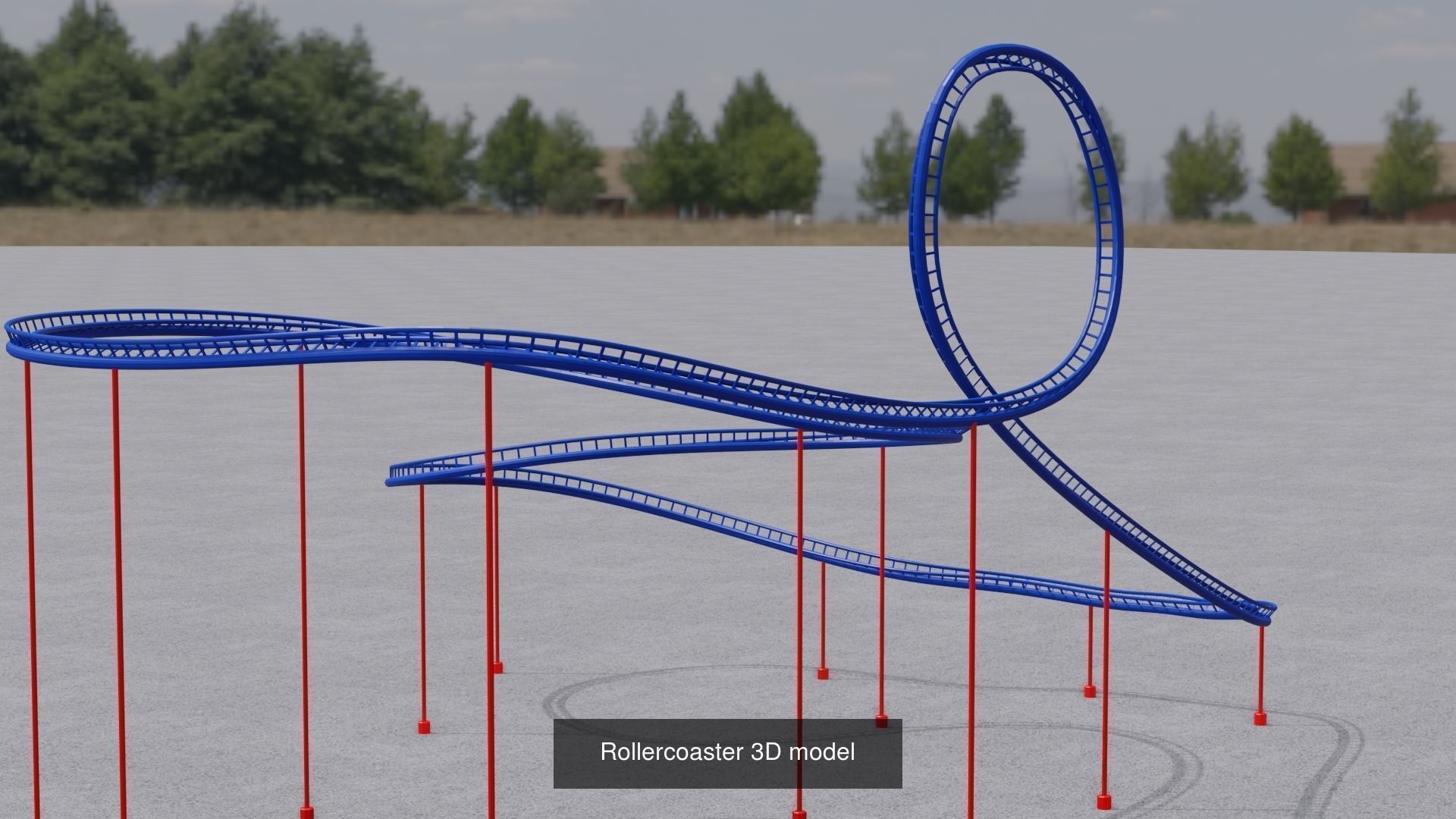 10 Rollercoaster 3D Model Collection_9