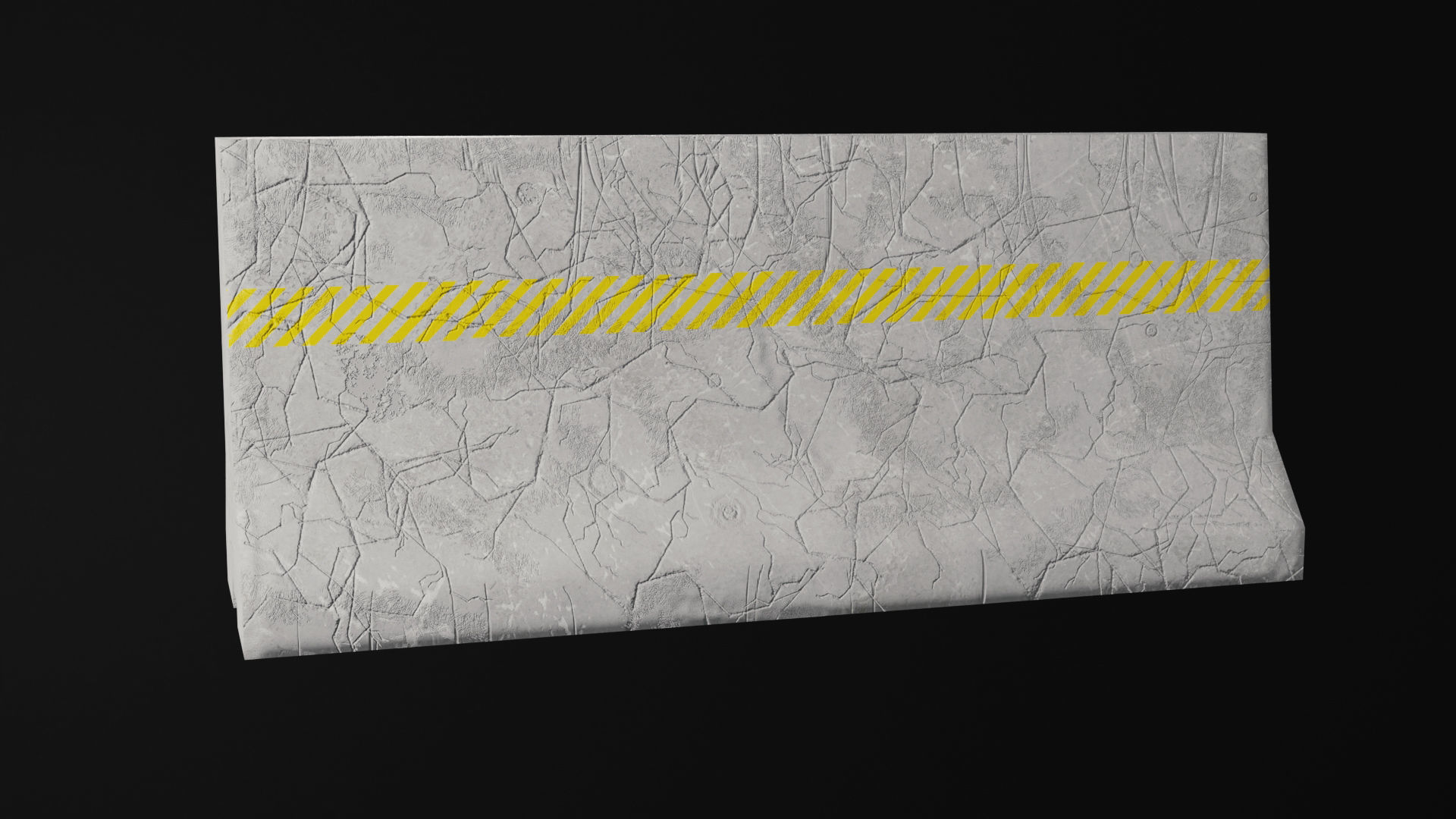 Collection of Low - Poly Concrete Barrier By Nikdox Low-poly 3D model_6