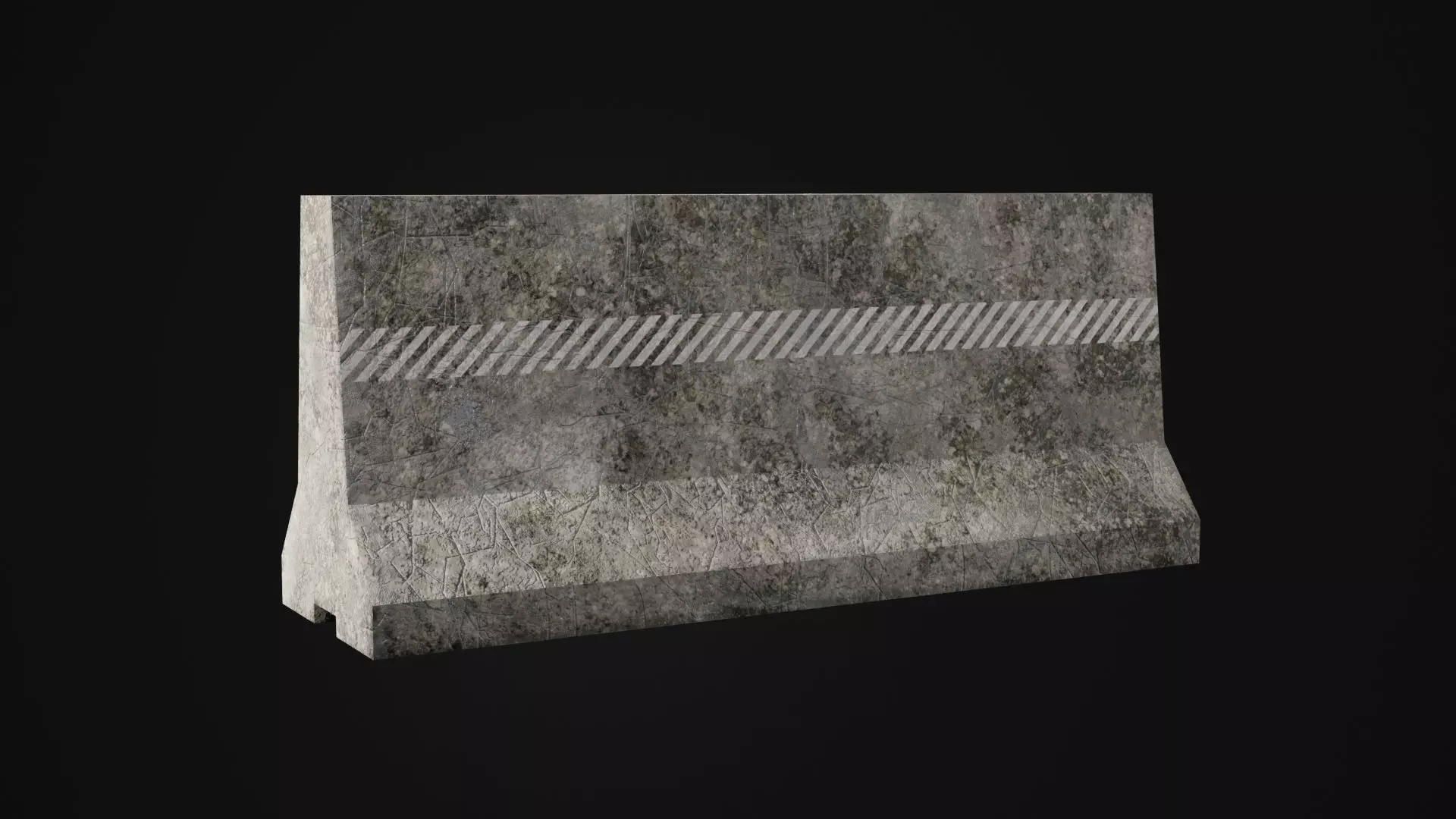 Collection of Low - Poly Concrete Barrier By Nikdox Low-poly 3D model_0