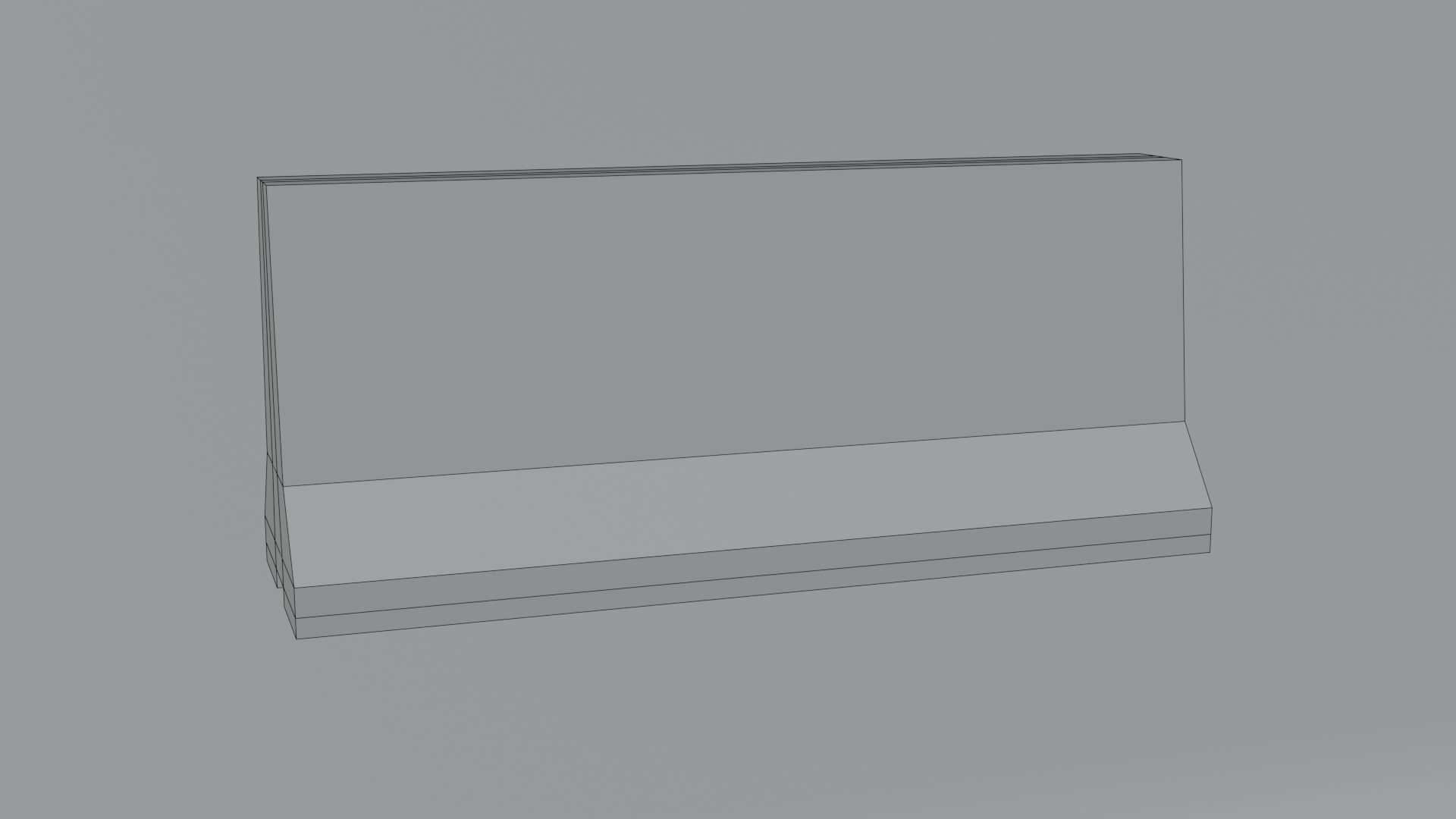 Collection of Low - Poly Concrete Barrier By Nikdox Low-poly 3D model_17
