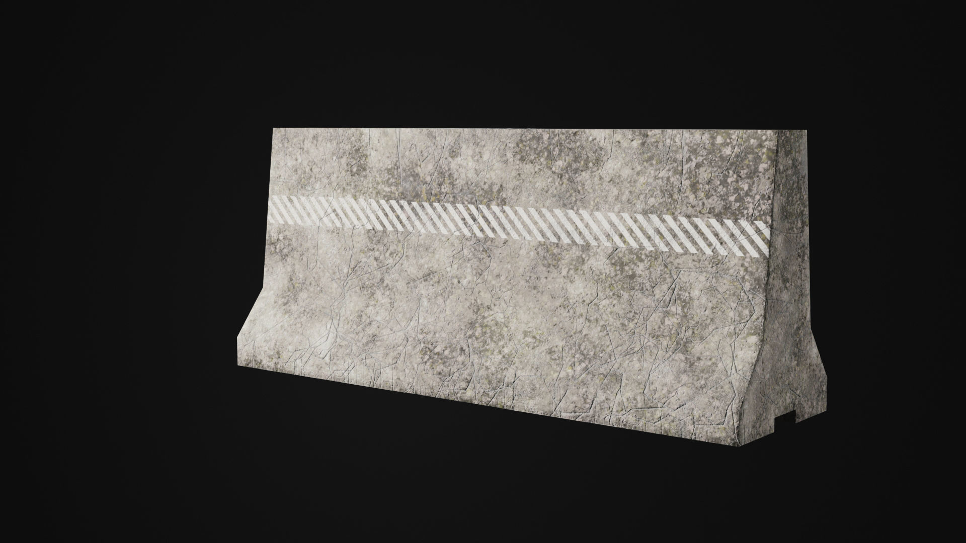 Collection of Low - Poly Concrete Barrier By Nikdox Low-poly 3D model_1