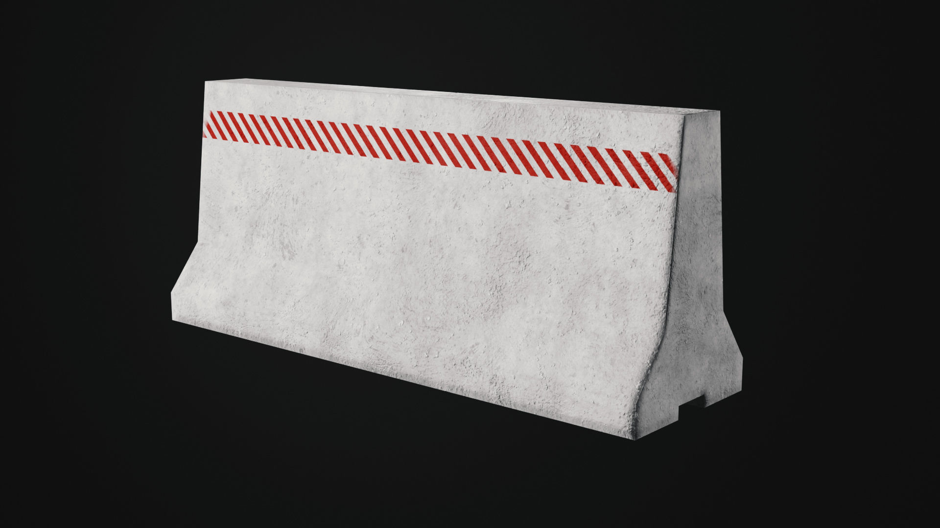 Collection of Low - Poly Concrete Barrier By Nikdox Low-poly 3D model_9
