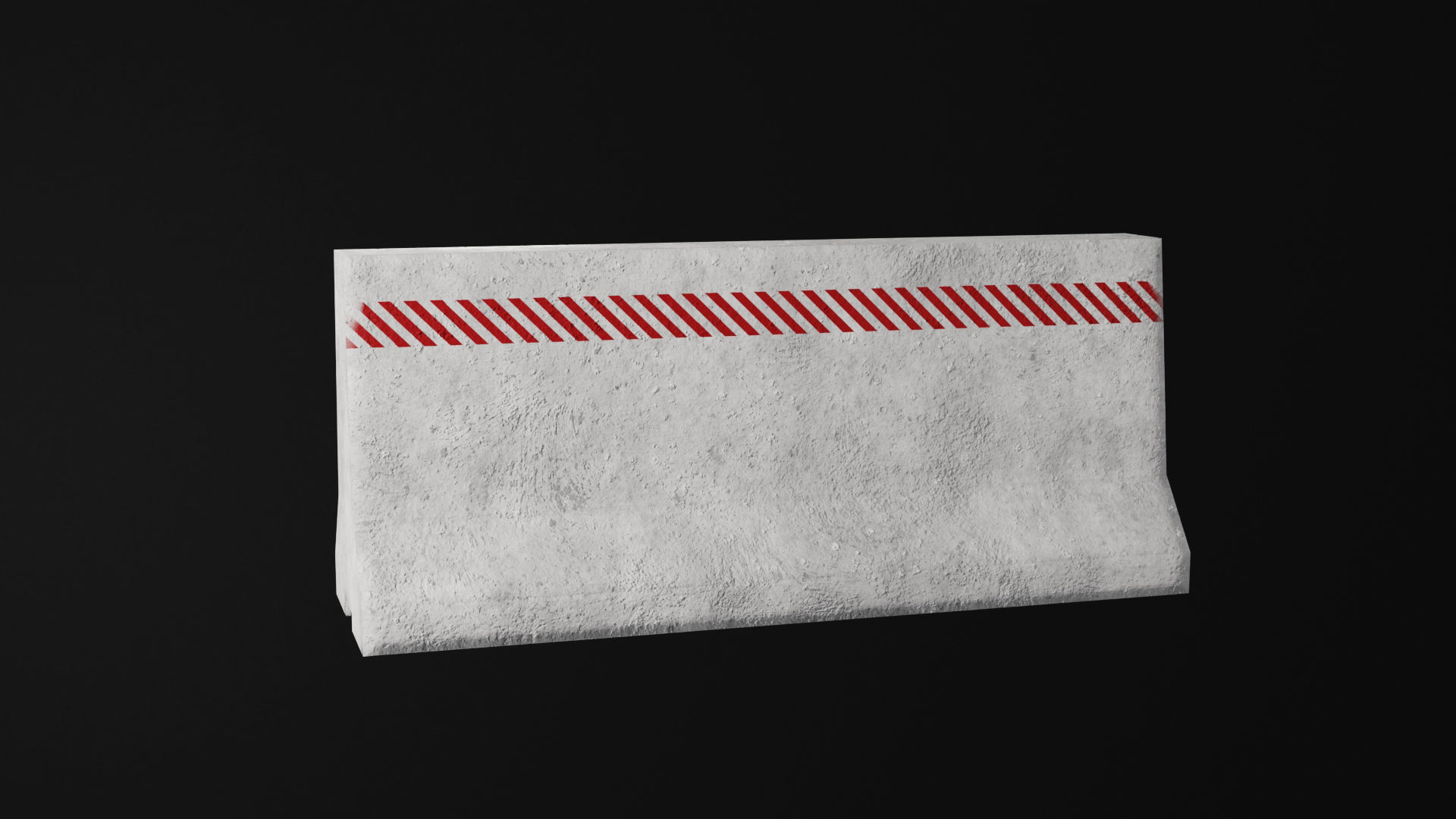 Collection of Low - Poly Concrete Barrier By Nikdox Low-poly 3D model_8