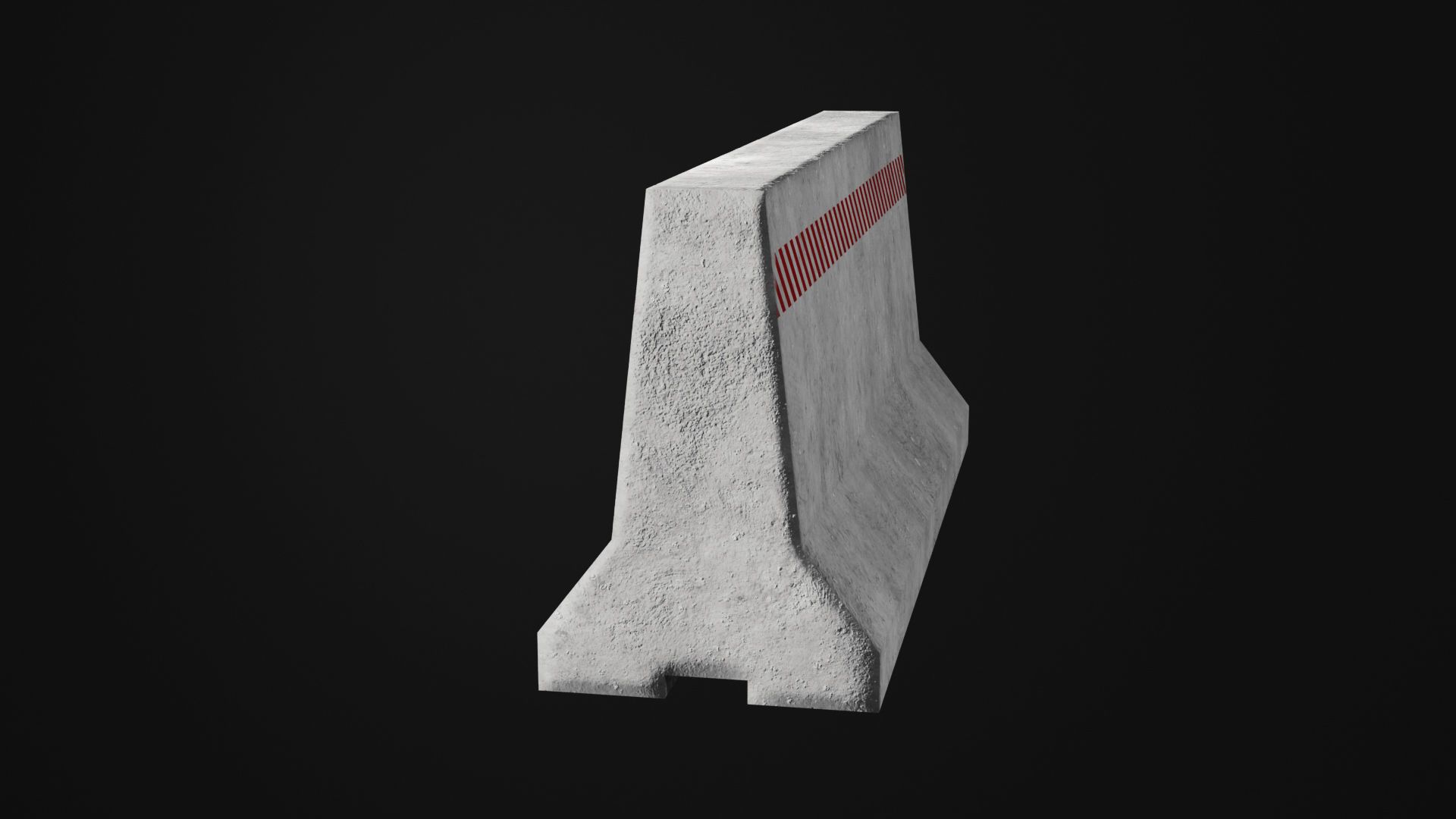 Collection of Low - Poly Concrete Barrier By Nikdox Low-poly 3D model_10