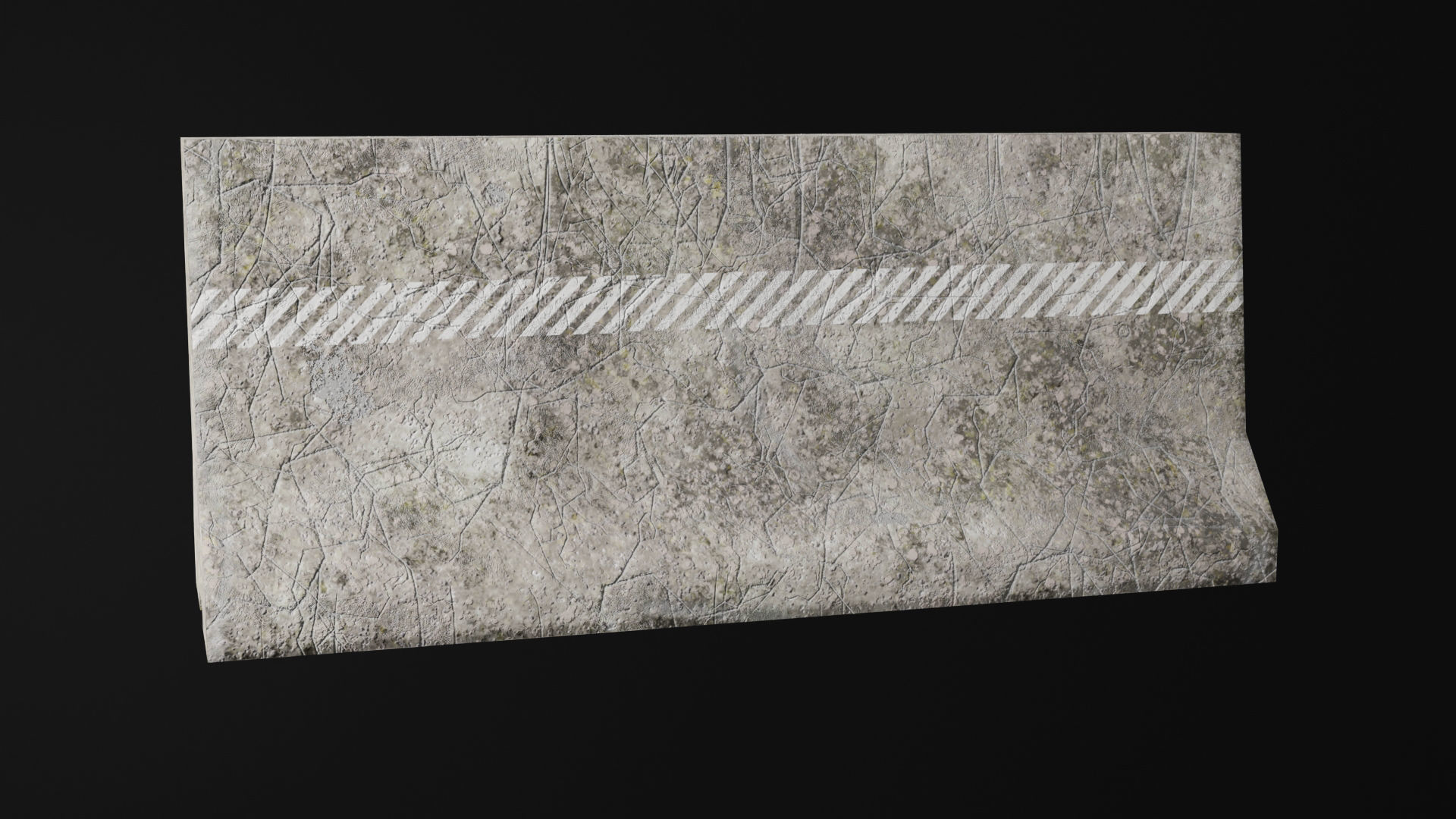 Collection of Low - Poly Concrete Barrier By Nikdox Low-poly 3D model_2