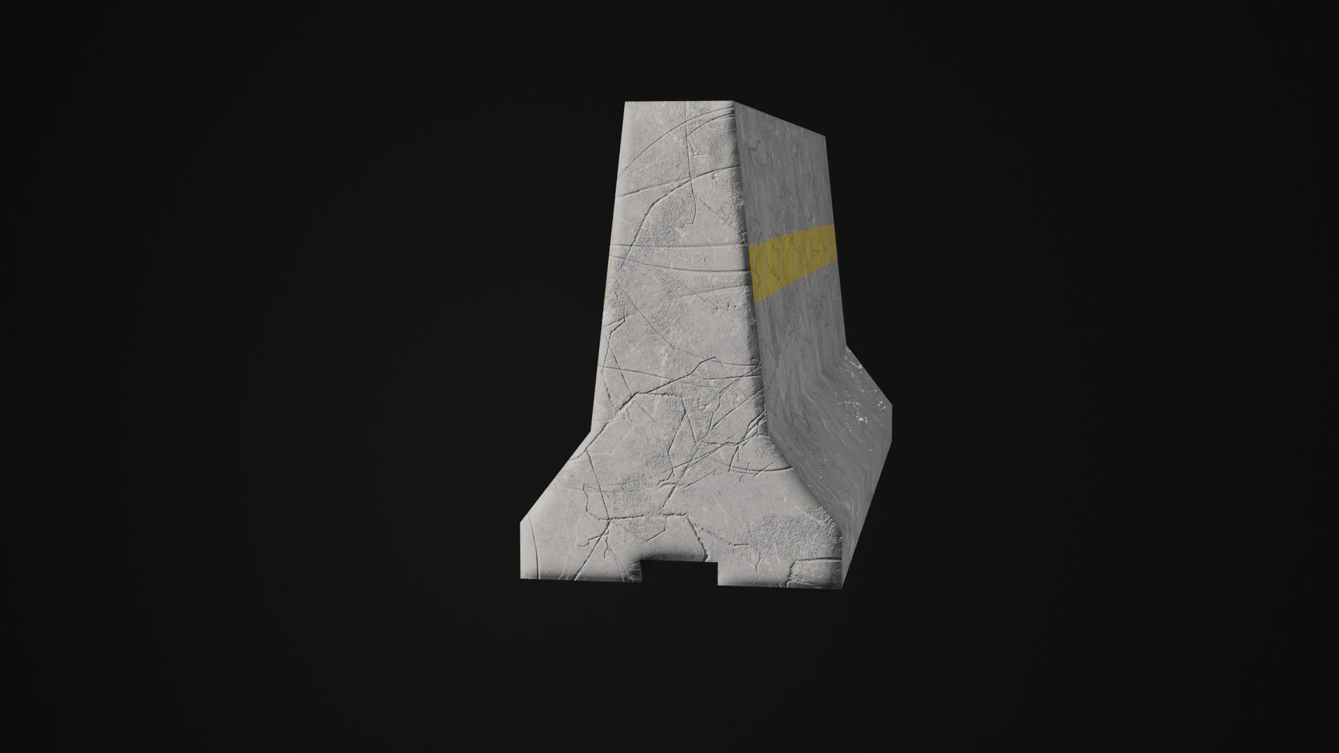 Collection of Low - Poly Concrete Barrier By Nikdox Low-poly 3D model_4