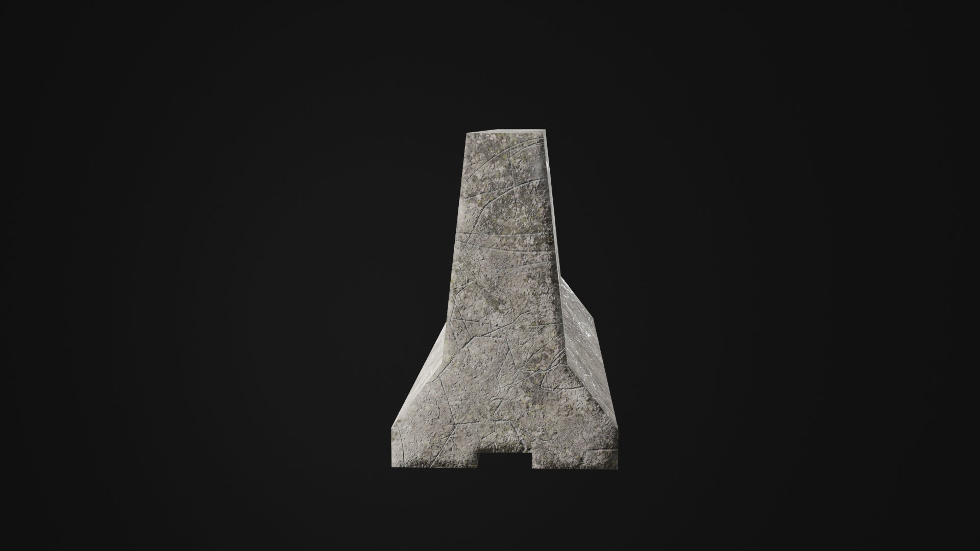 Collection of Low - Poly Concrete Barrier By Nikdox Low-poly 3D model_3