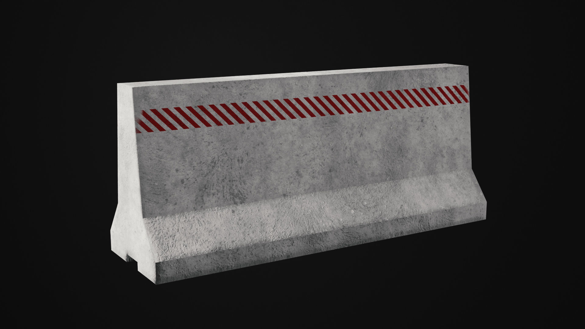 Collection of Low - Poly Concrete Barrier By Nikdox Low-poly 3D model_7