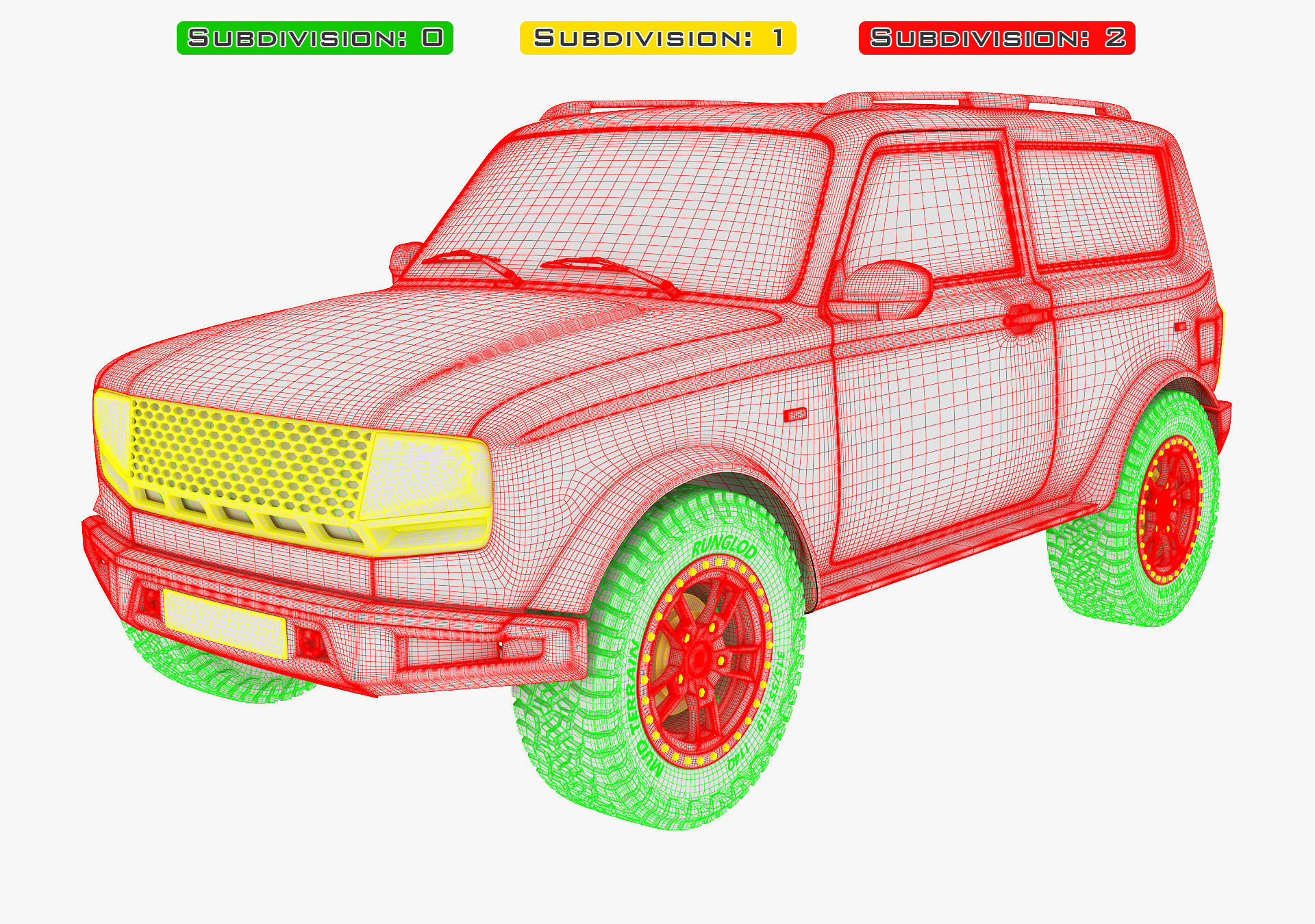 Off Road Car v 1 3D model_37