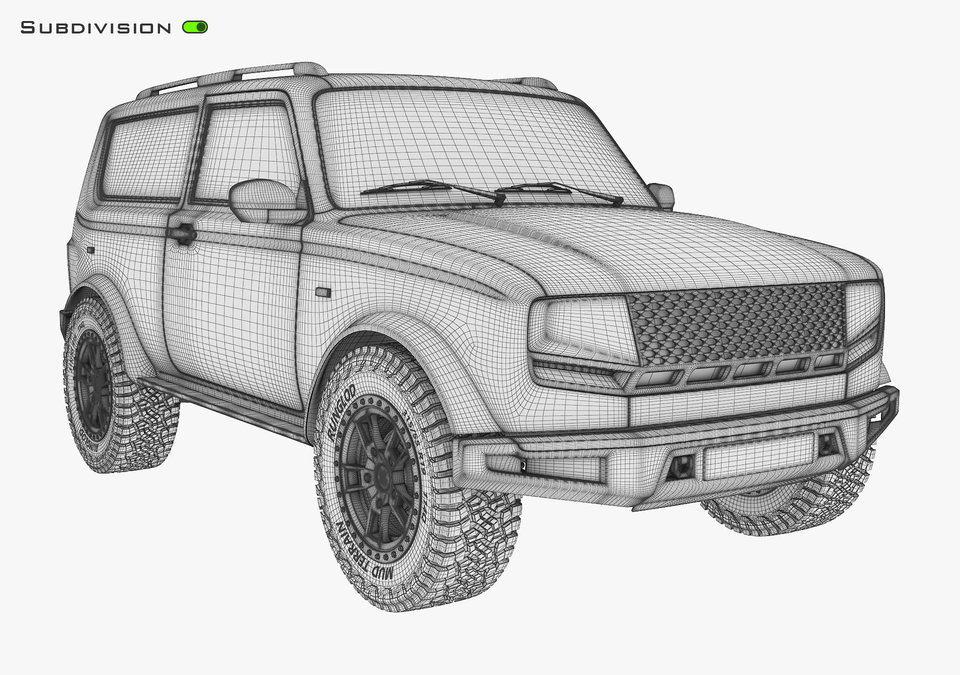 Off Road Car v 1 3D model_21