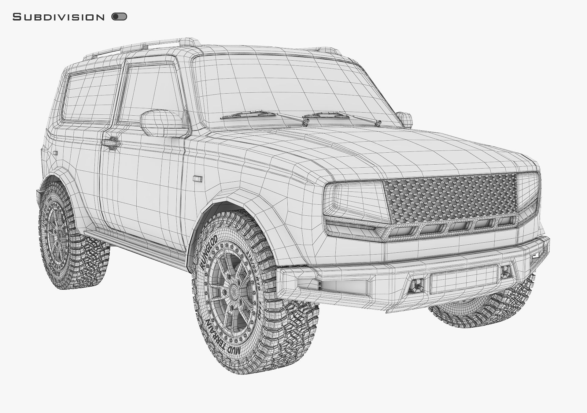 Off Road Car v 1 3D model_22