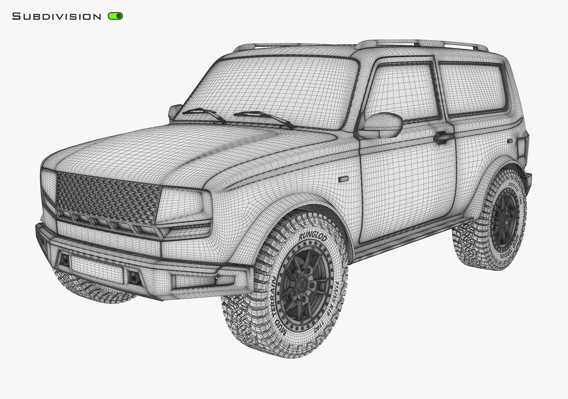 Off Road Car v 1 3D model_13
