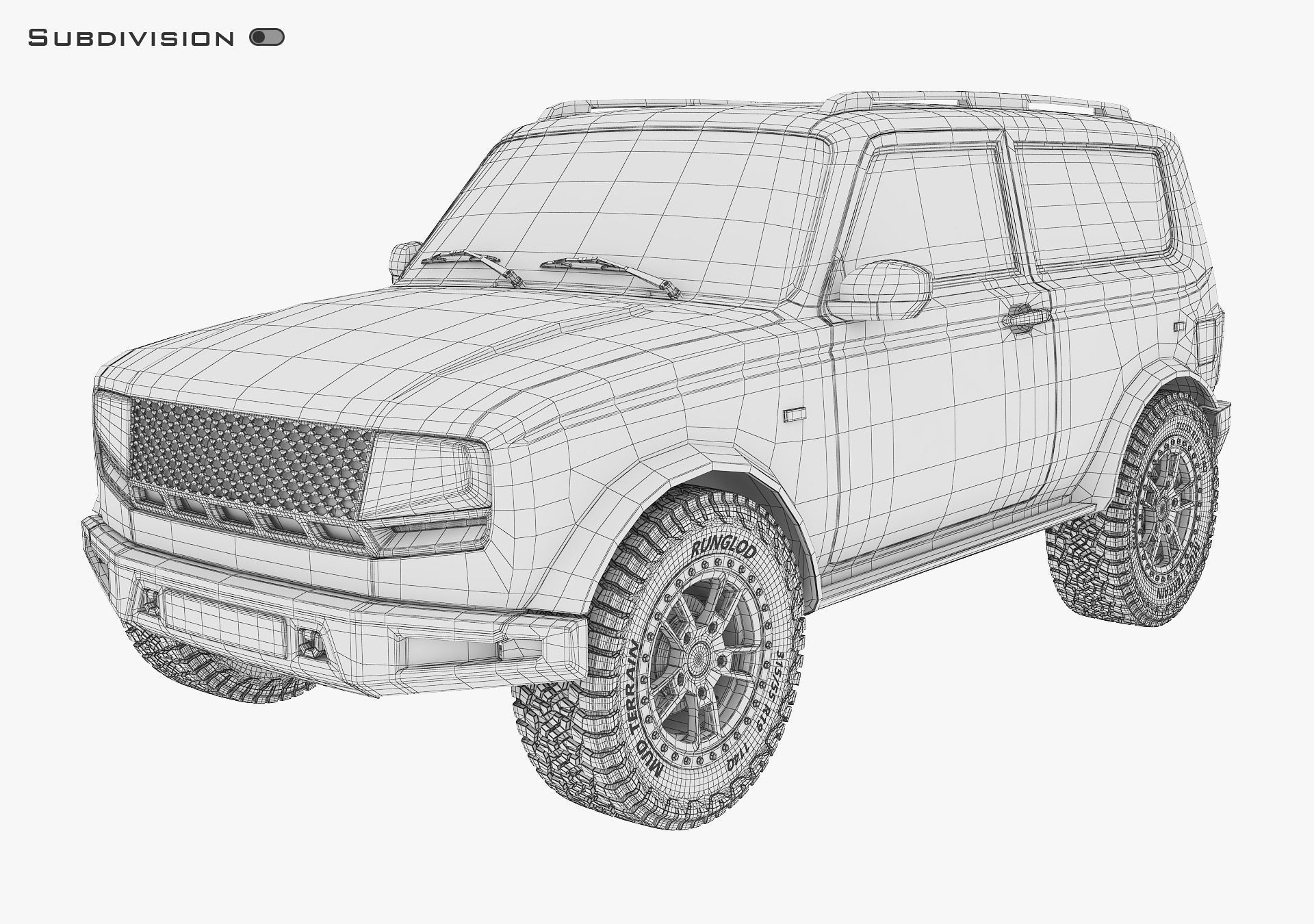 Off Road Car v 1 3D model_14