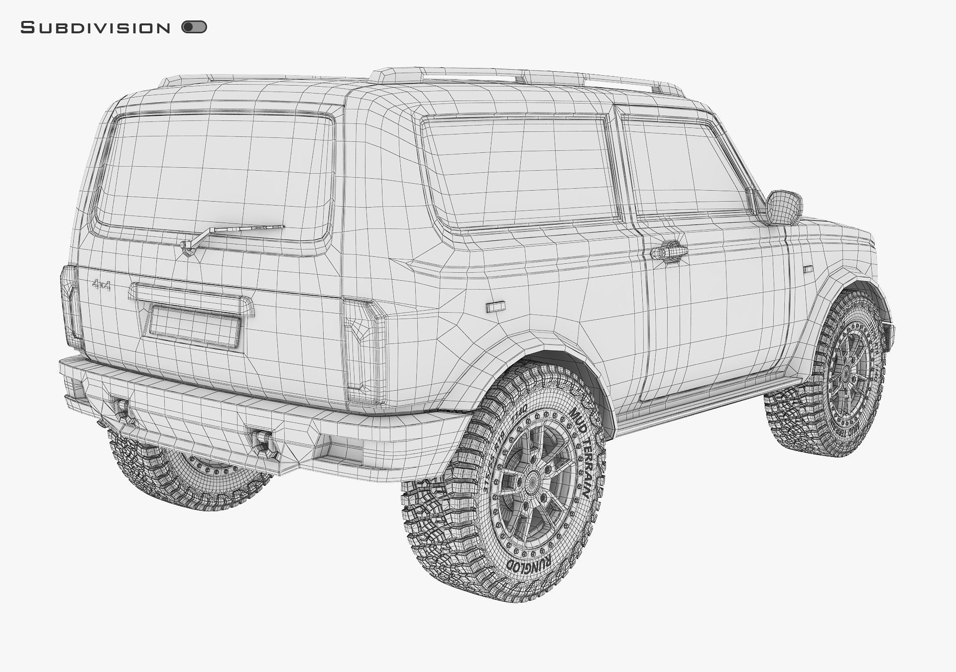 Off Road Car v 1 3D model_16