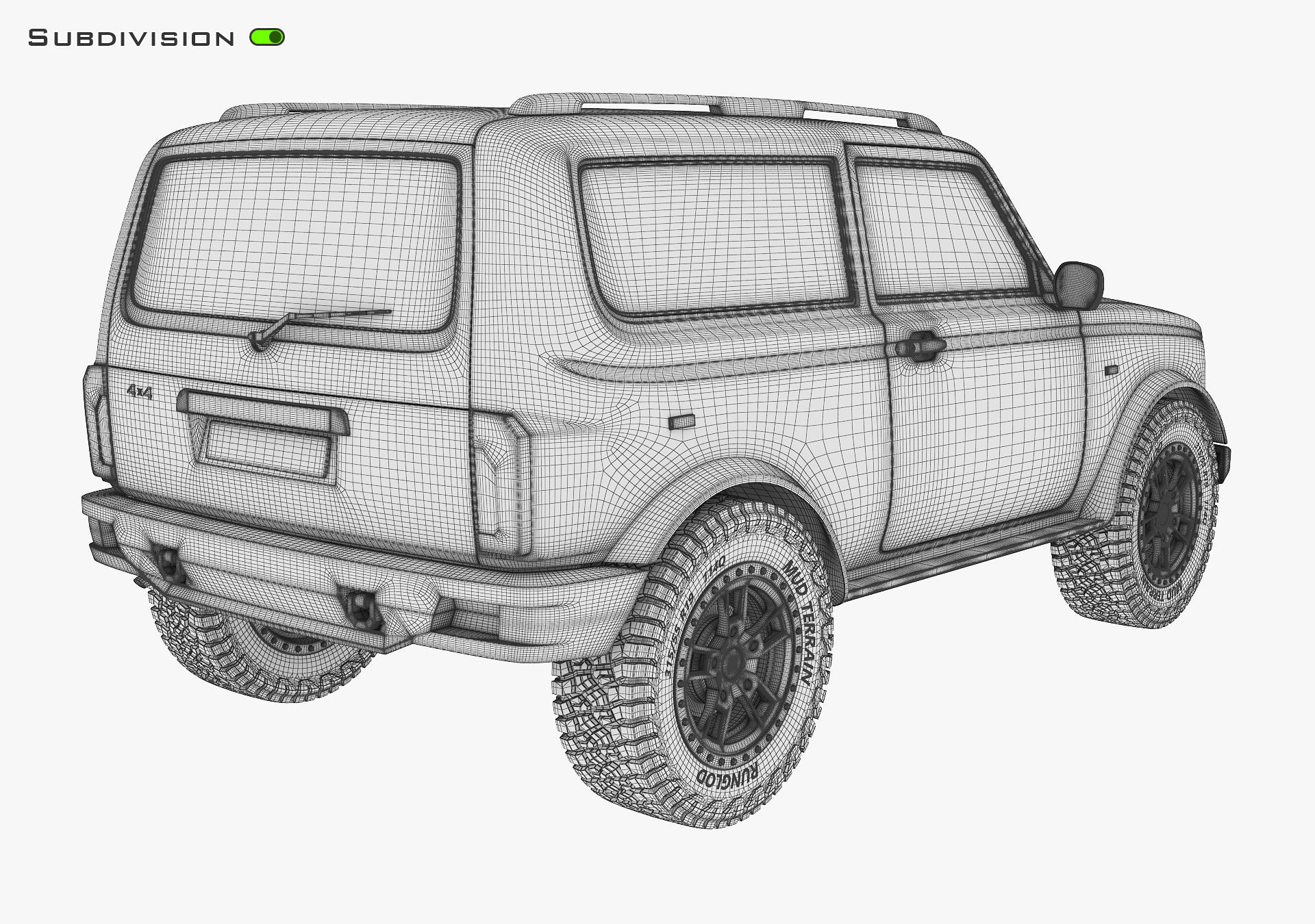 Off Road Car v 1 3D model_15