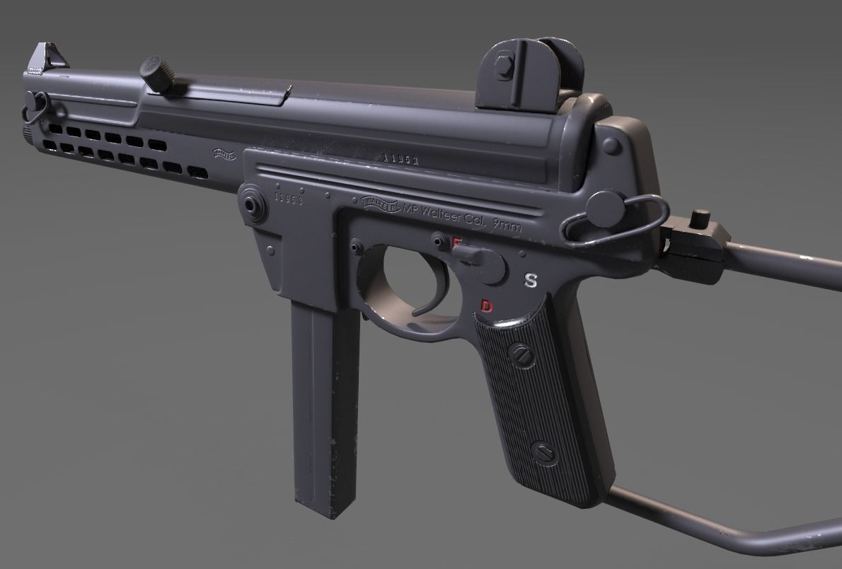 MPL Submachine gun  3D model_3