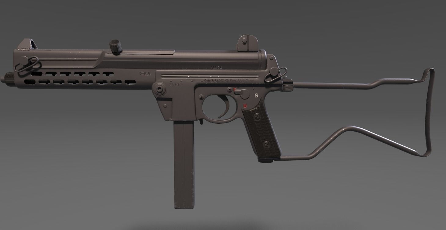 MPL Submachine gun  3D model_5