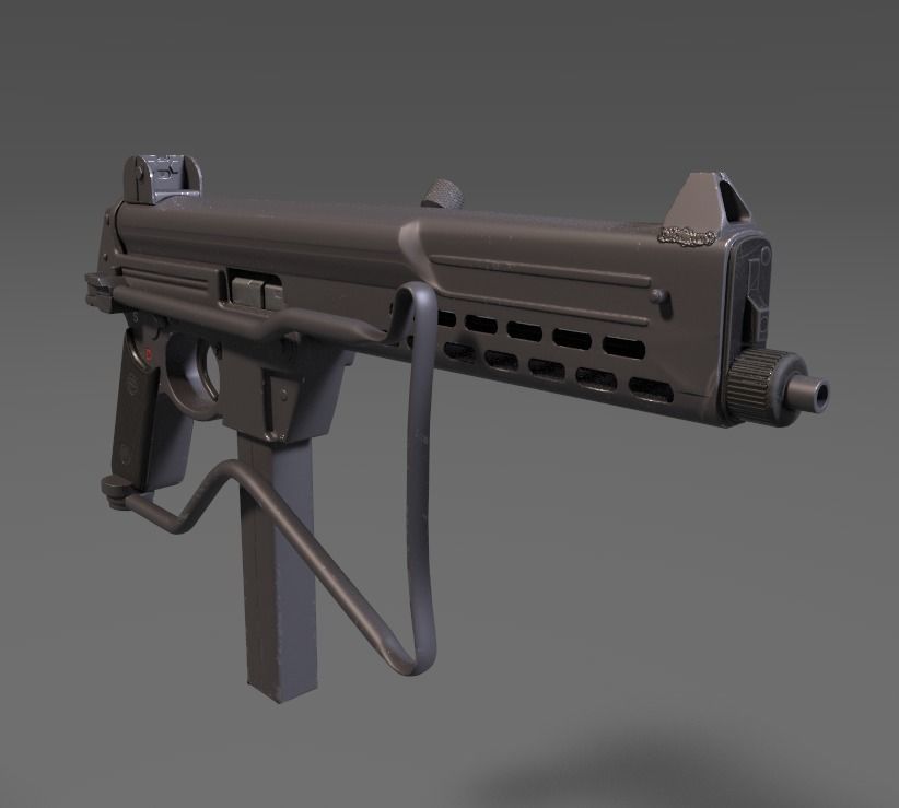 MPL Submachine gun  3D model_2