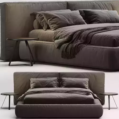 black and grey bed 