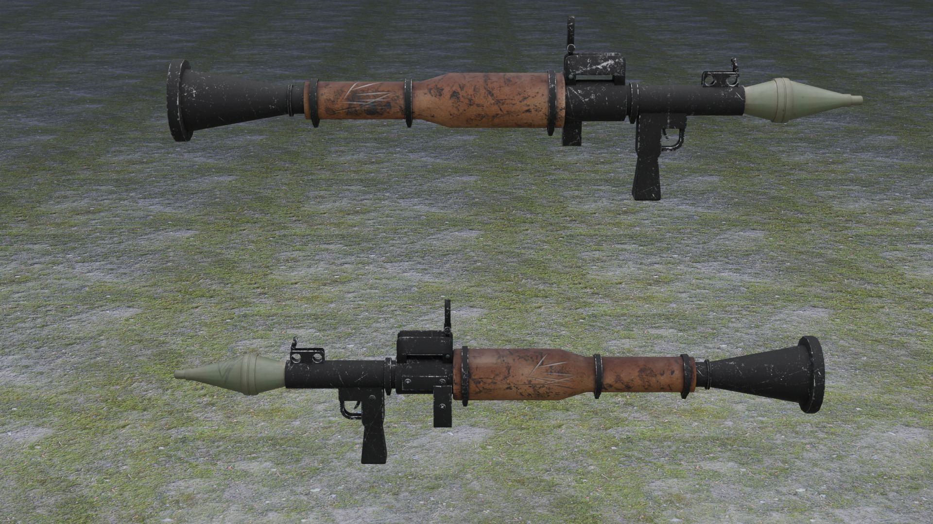 Rpg and Grenade Pack - Game Ready Weapons and Explosives Low-poly 3D model_3