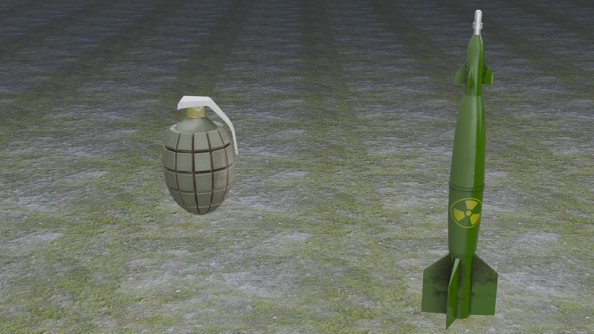 Rpg and Grenade Pack - Game Ready Weapons and Explosives Low-poly 3D model_5
