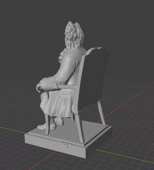 Isaac Newton Statue 3D print model_2