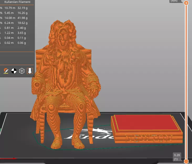 Isaac Newton Statue 3D print model_19