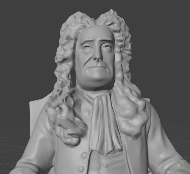 Isaac Newton Statue 3D print model_12
