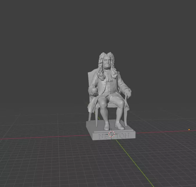 Isaac Newton Statue 3D print model_20