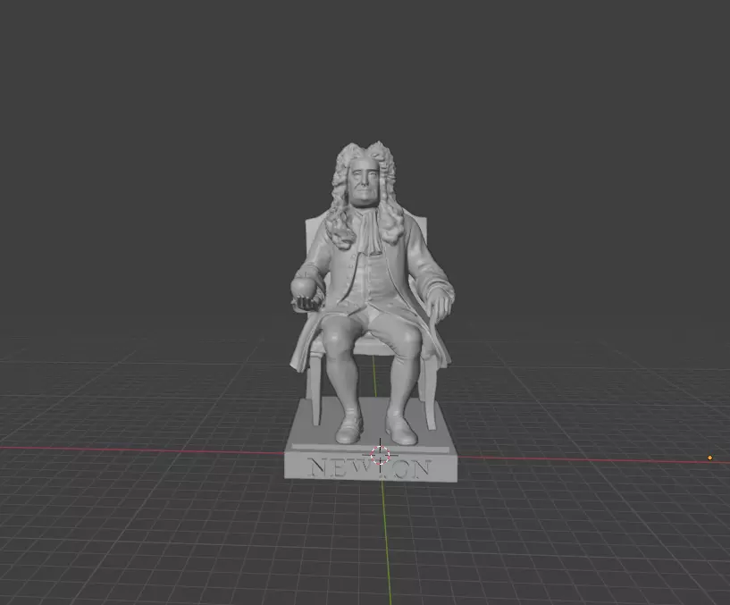 Isaac Newton Statue 3D print model_0