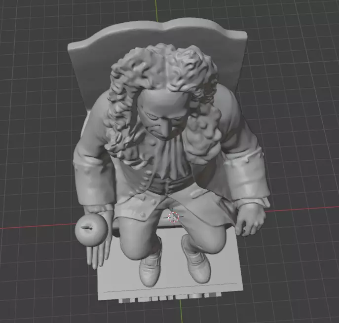Isaac Newton Statue 3D print model_8