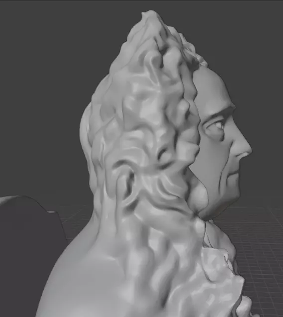 Isaac Newton Statue 3D print model_14
