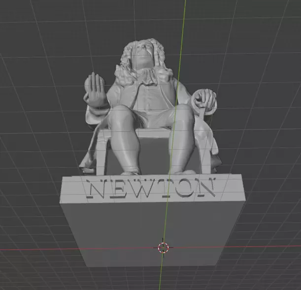 Isaac Newton Statue 3D print model_6