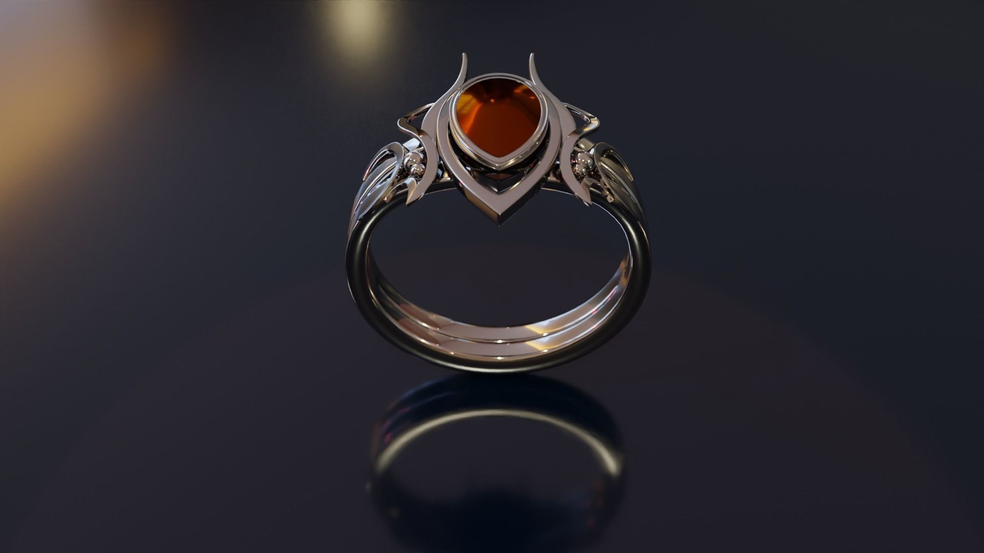 Gothic Ring 03 3D print model_1
