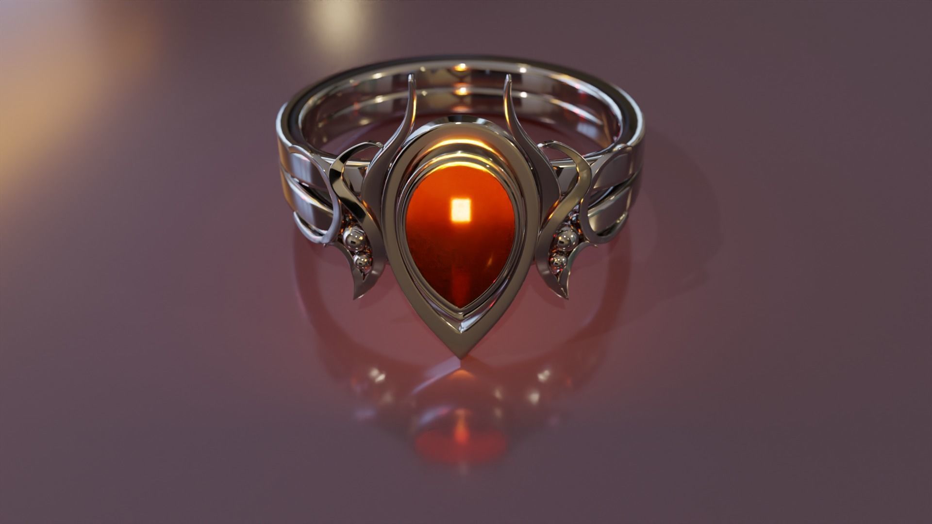 Gothic Ring 03 3D print model_3