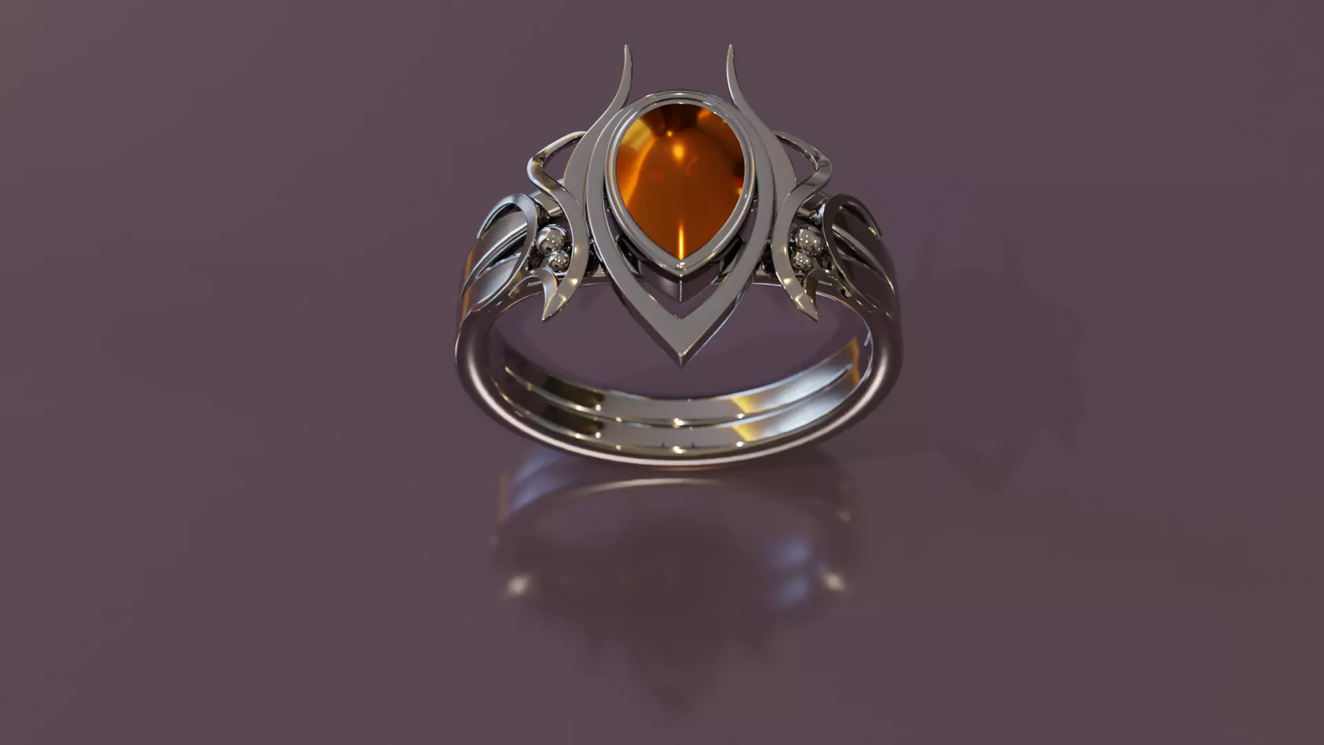 Gothic Ring 03 3D print model_0