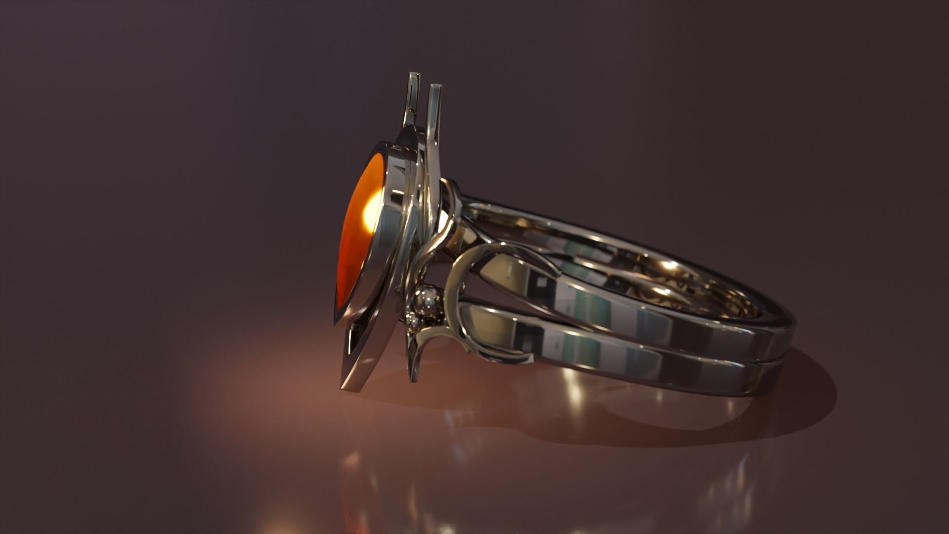 Gothic Ring 03 3D print model_4