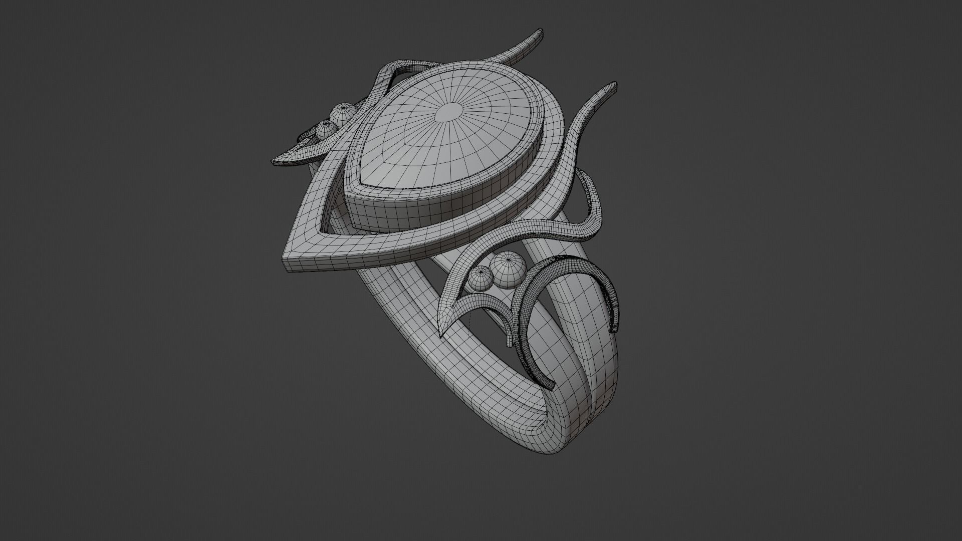 Gothic Ring 03 3D print model_5