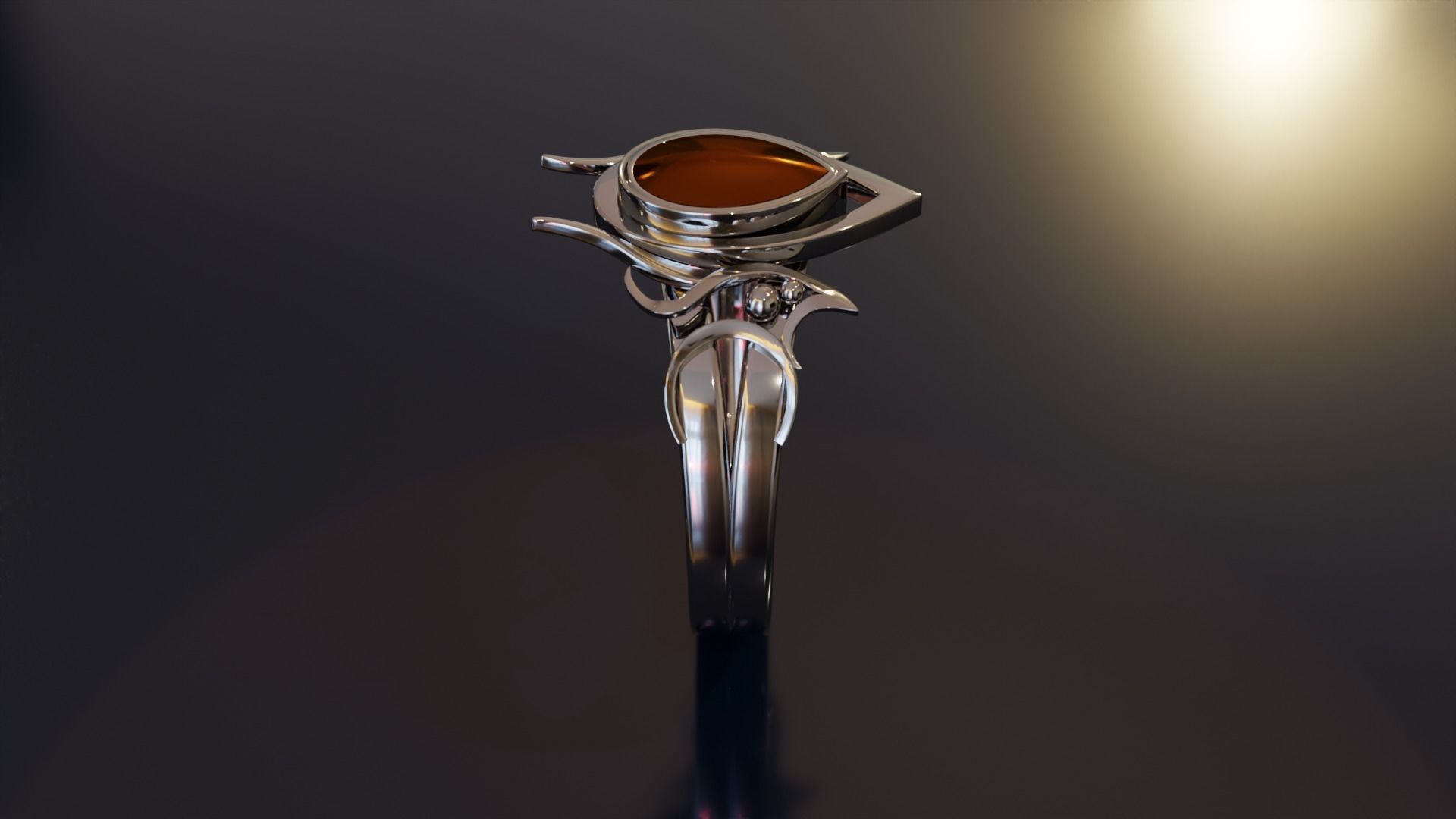 Gothic Ring 03 3D print model_2