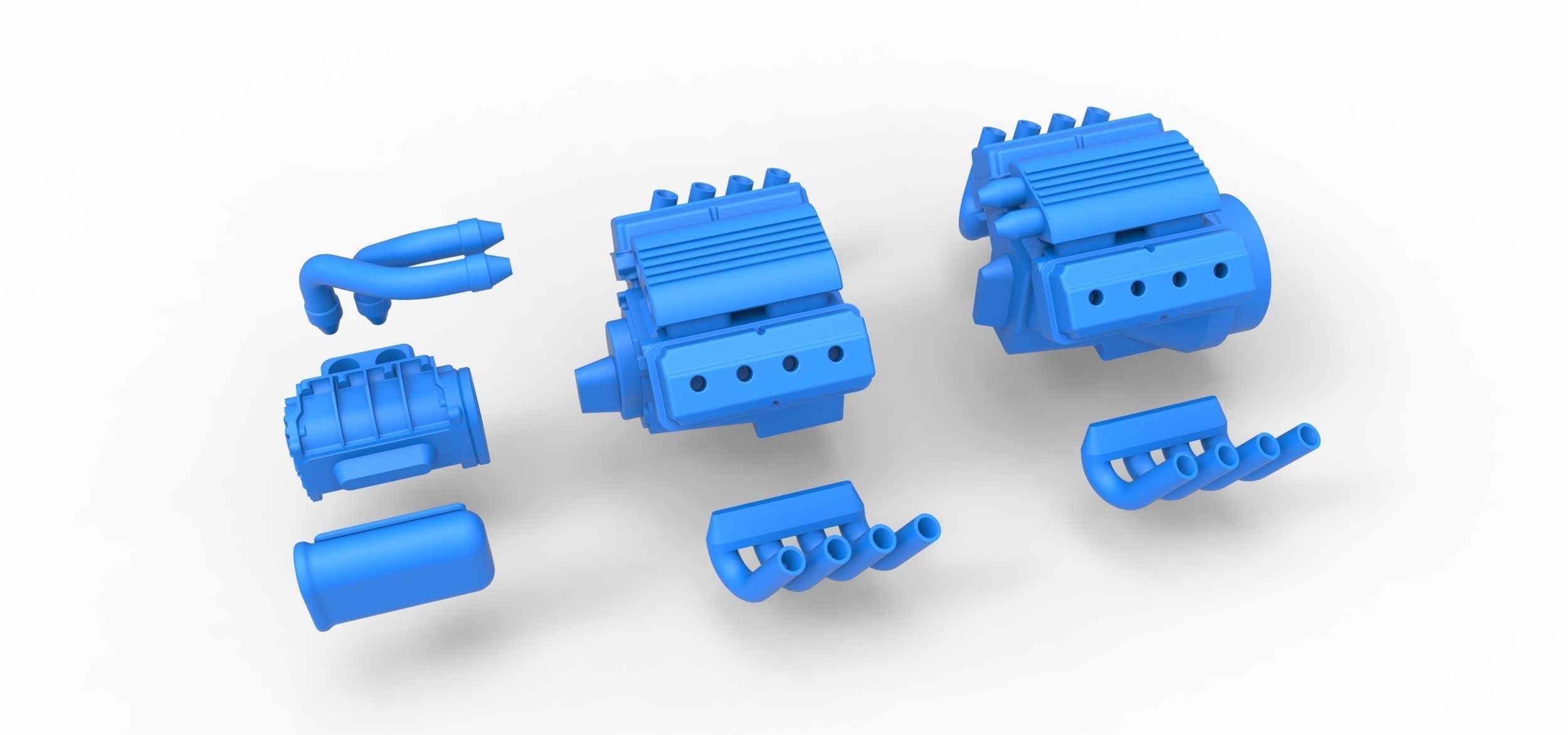 Engine 2 V8 Version 2 Scale 1 to 25 3D print model_19