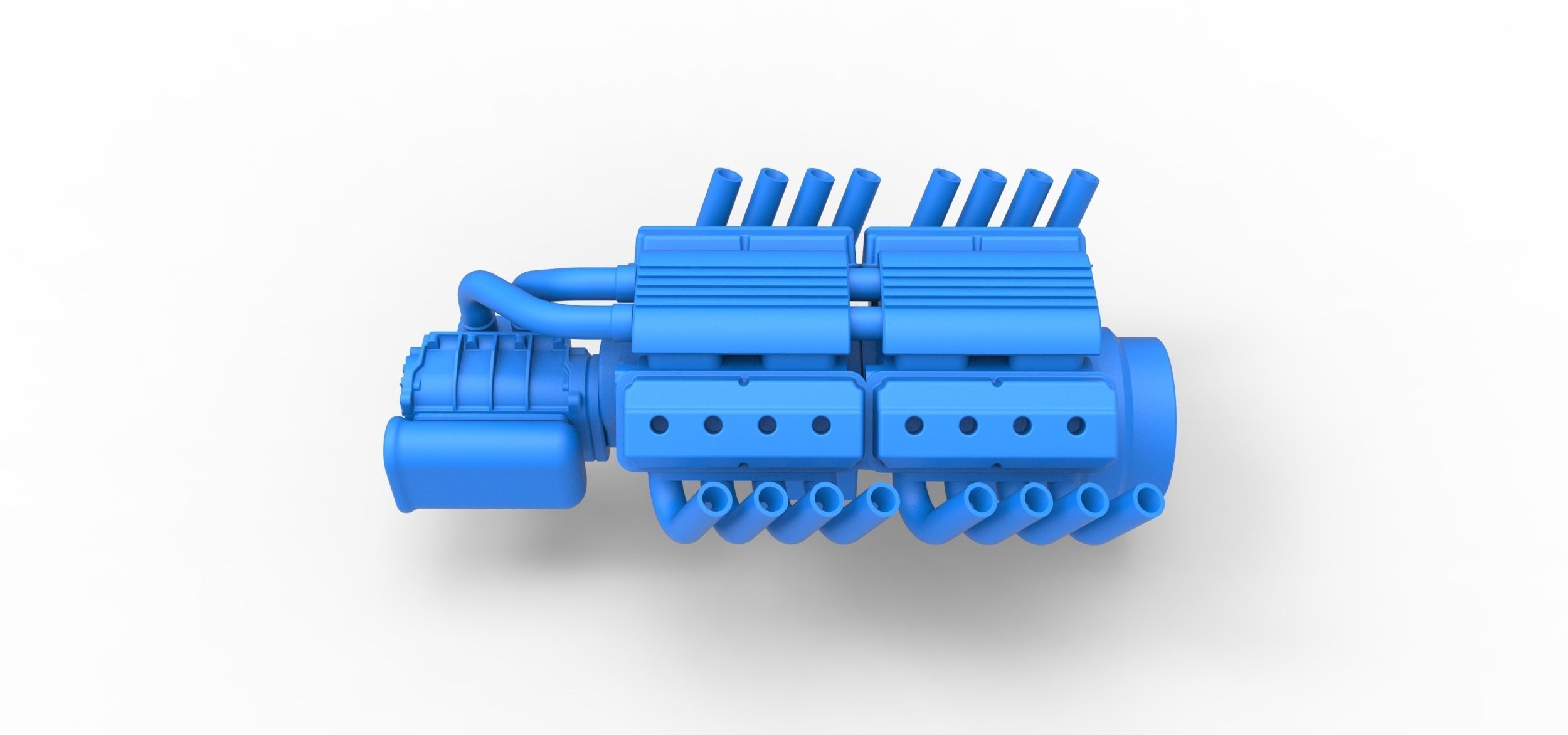 Engine 2 V8 Version 2 Scale 1 to 25 3D print model_9