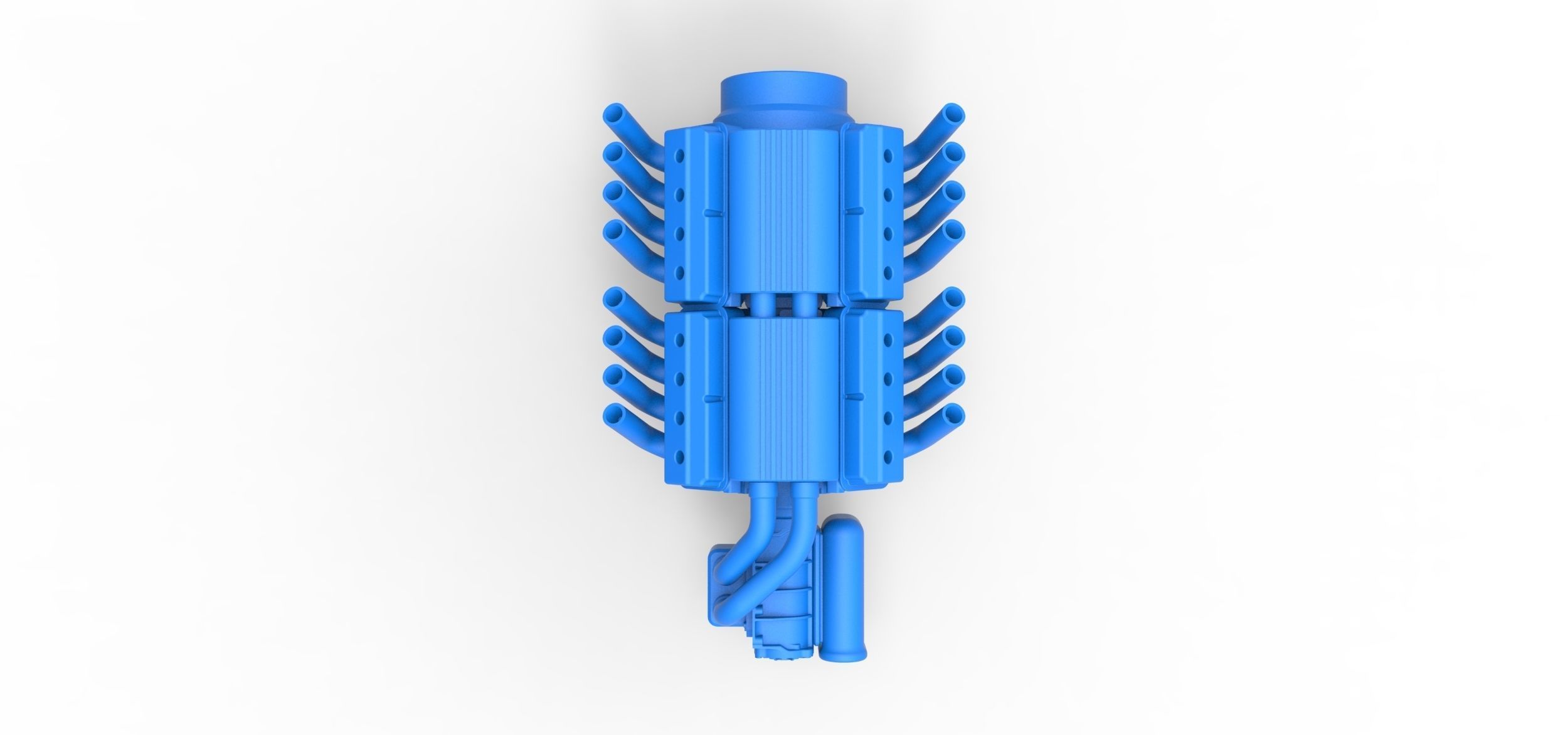 Engine 2 V8 Version 2 Scale 1 to 25 3D print model_7